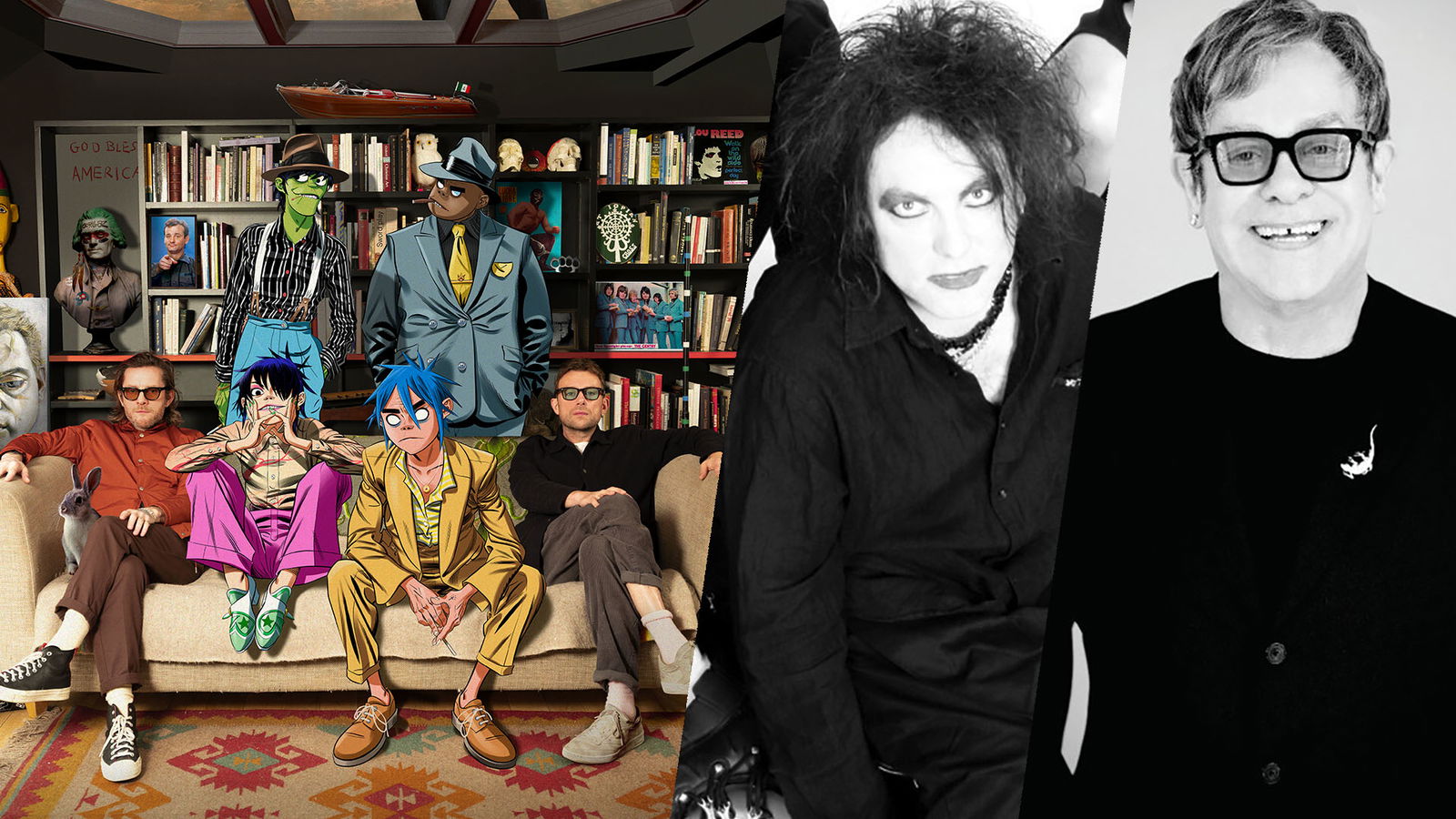Gorillaz, Robert Smith (The Cure) & Elton John