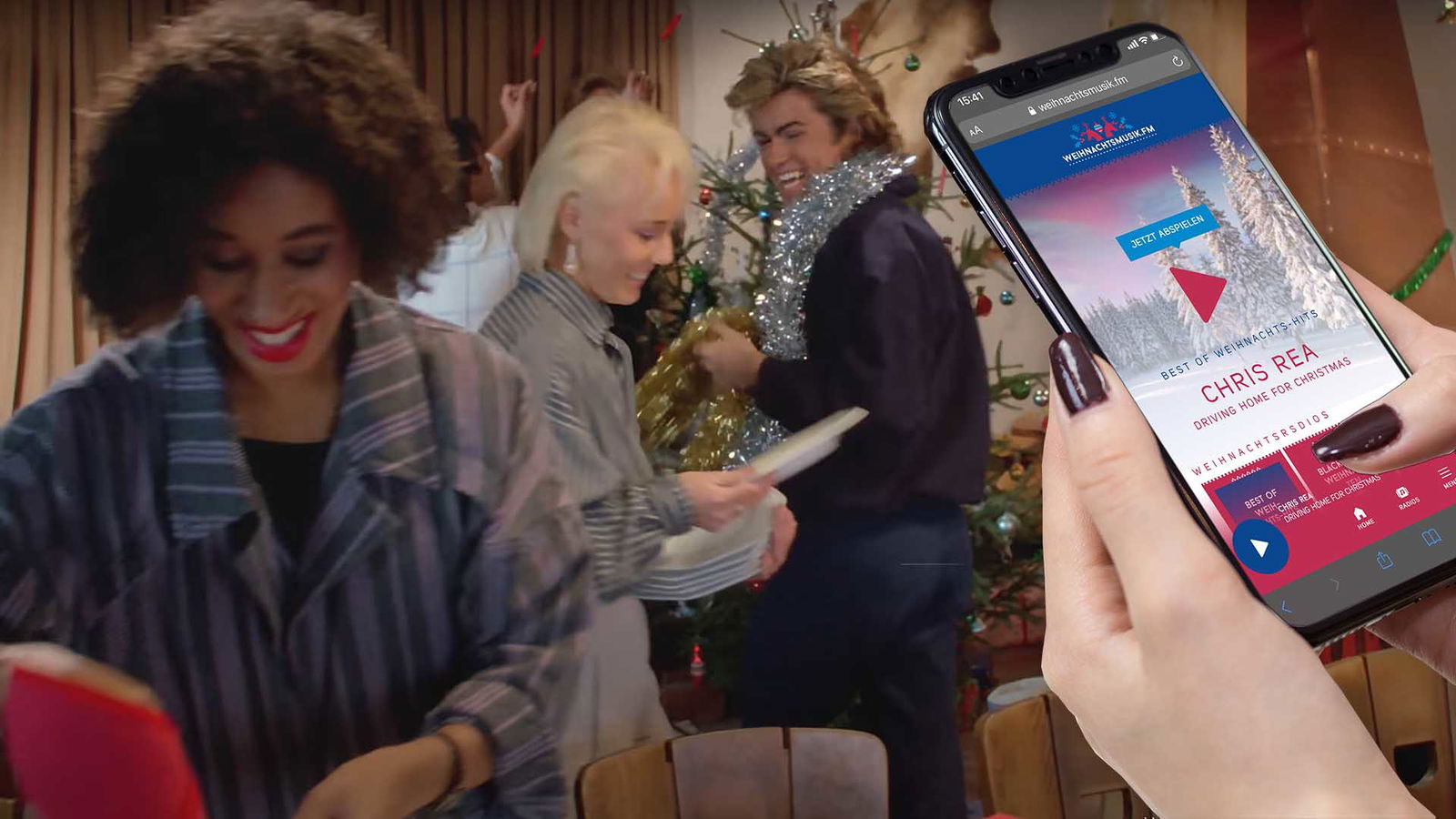 Wham! & Chris Rea laufen natürlich auch in unserem 80s Christmas Radio