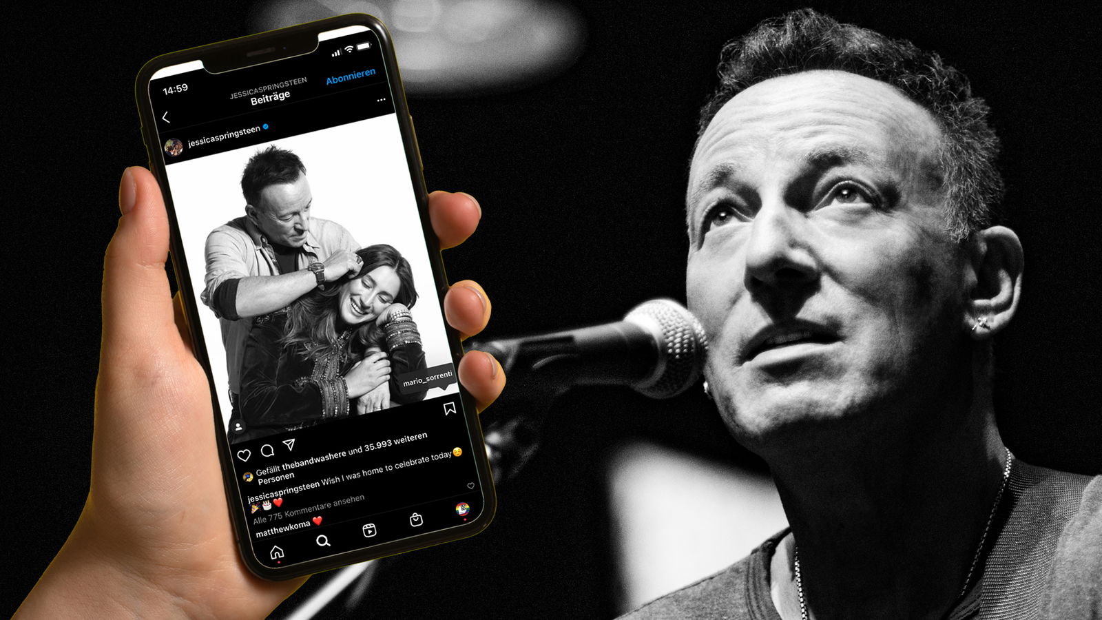 Bruce Springsteen mit seiner Tochter Jessica