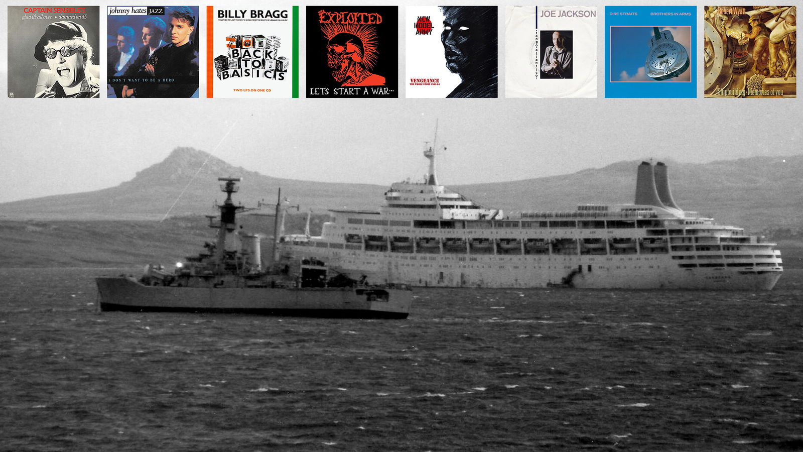 Canberra und Andromeda vor Ostfalkland (1982)