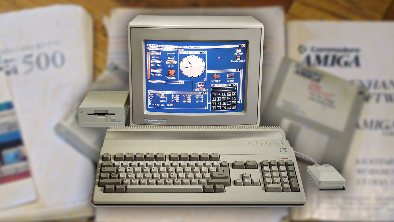 Commodore Amiga 500, 16-bit computer (1987)