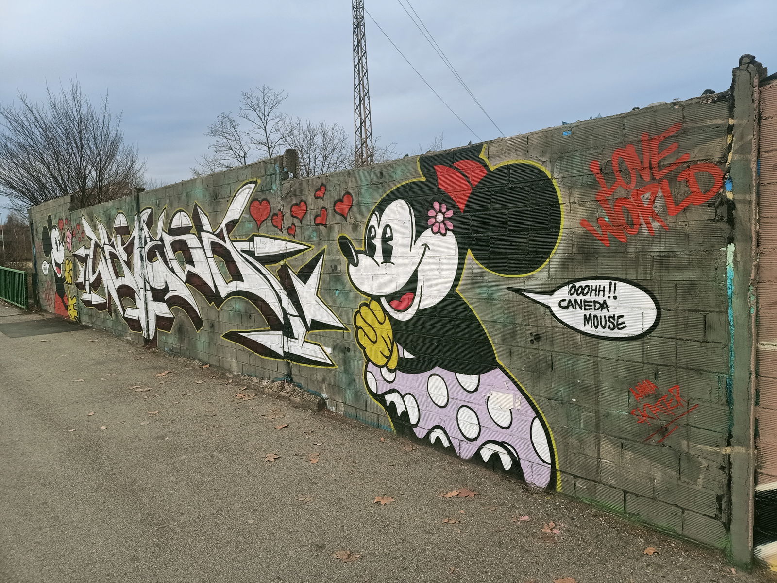 Minnie Mouse-Graffiti in Spanien