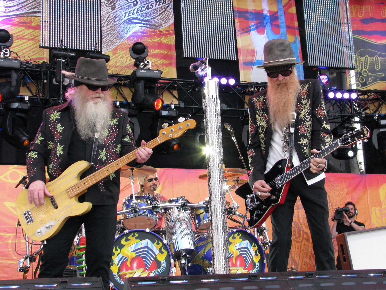 ZZ Top live auf dem Crossroads Guitar Festival im Juni 2010