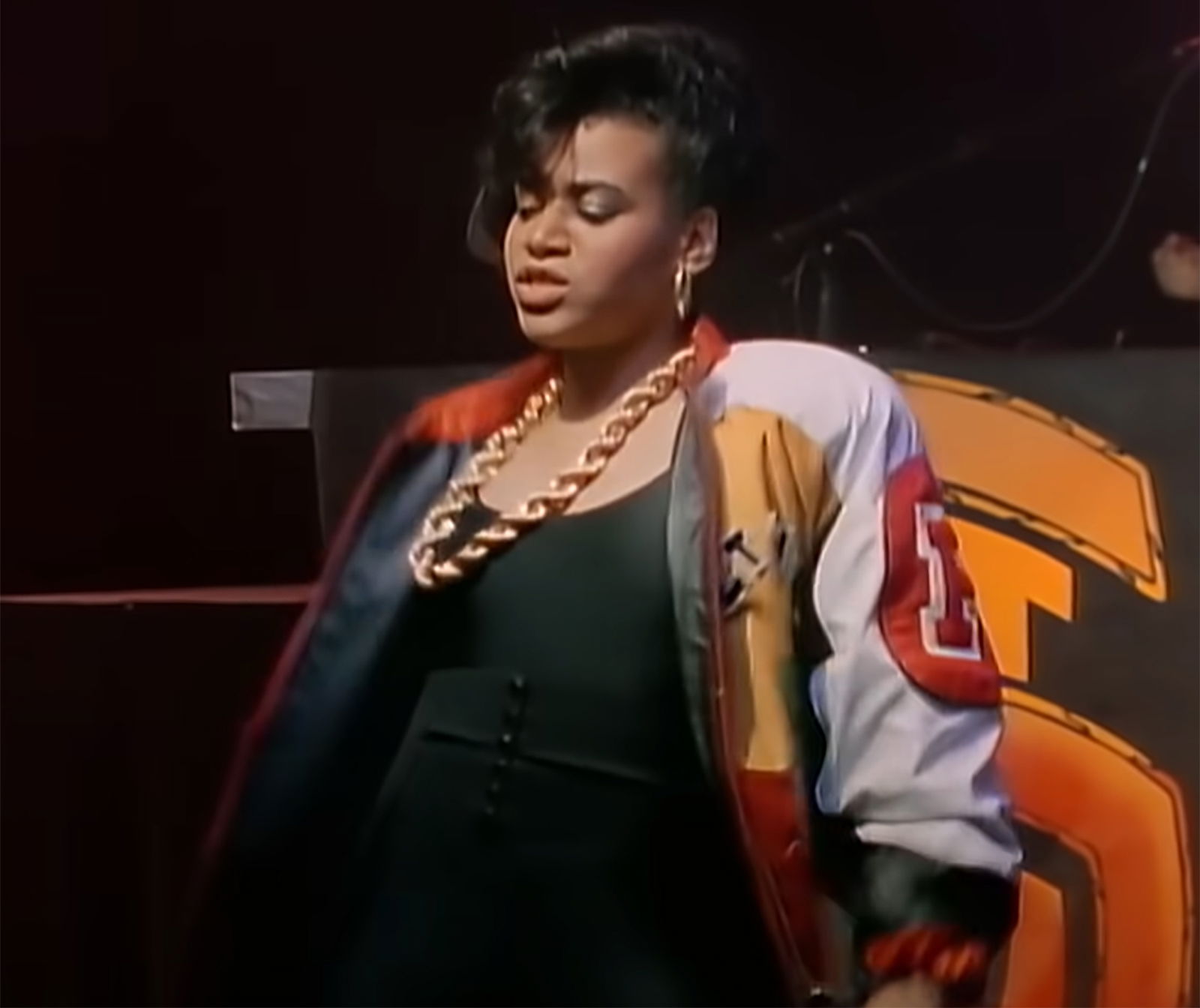 Cheryl "Salt" James im Salt-N-Pepa Musikvideo zu "Push It" (1987)