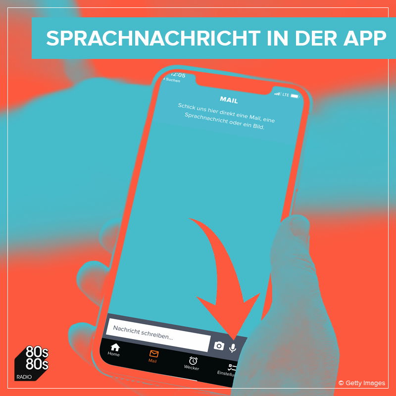 Sprachnachricht senden in der kostenlosen 80s80s-App