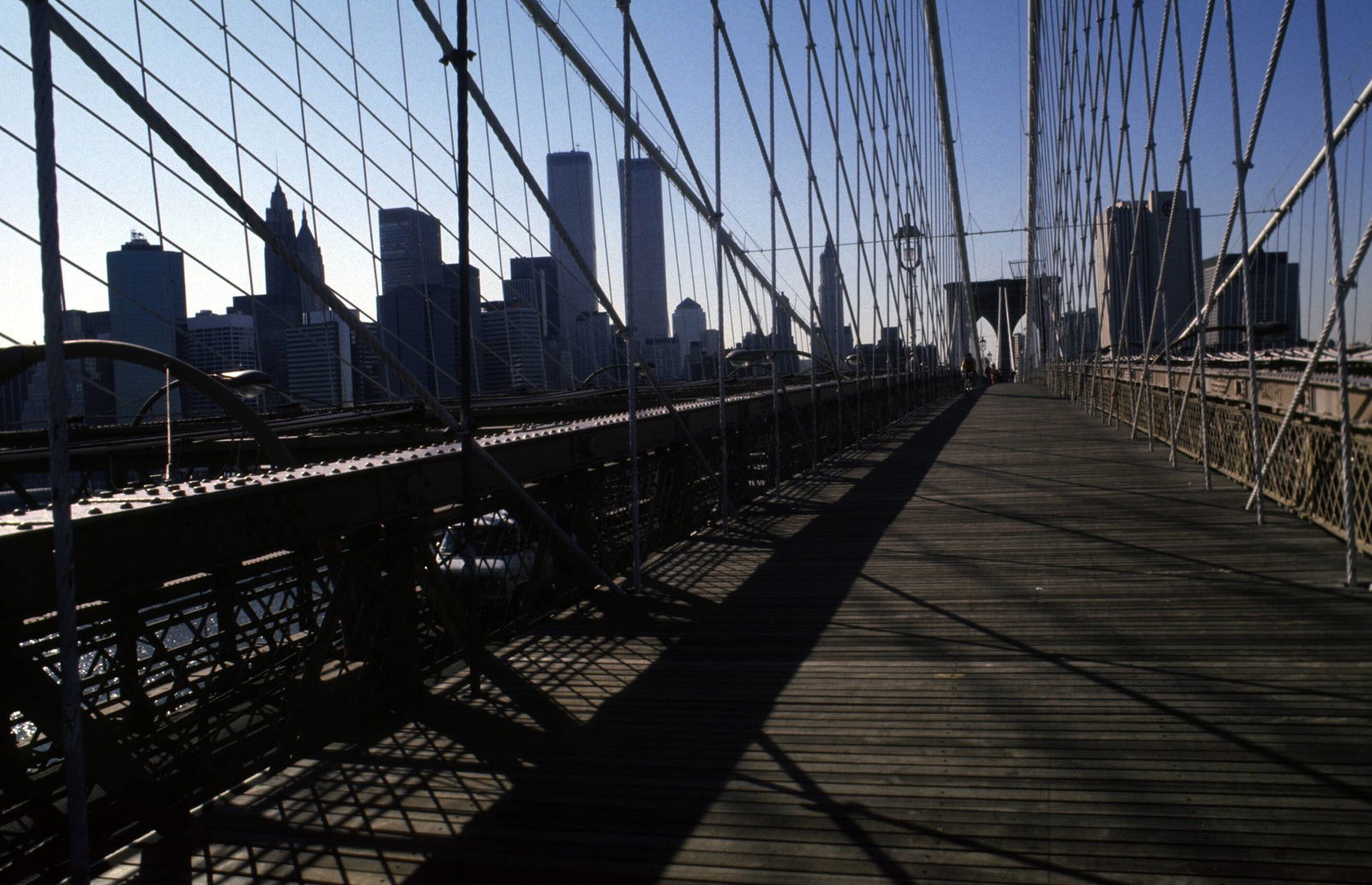 New York: Brooklyn Bridge mit Blick auf Manhattan (1986)