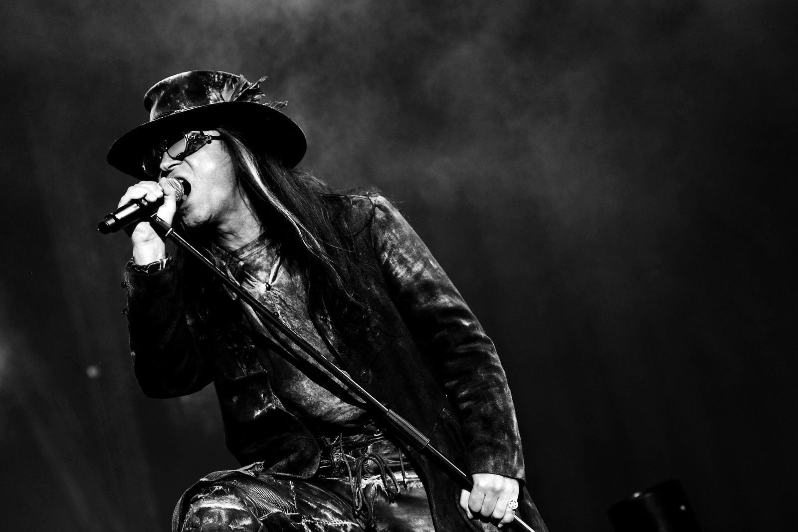 Sänger Carl McCoy (Fields of the Nephilim) beim M'era Luna Festival in Hildesheim (2012)