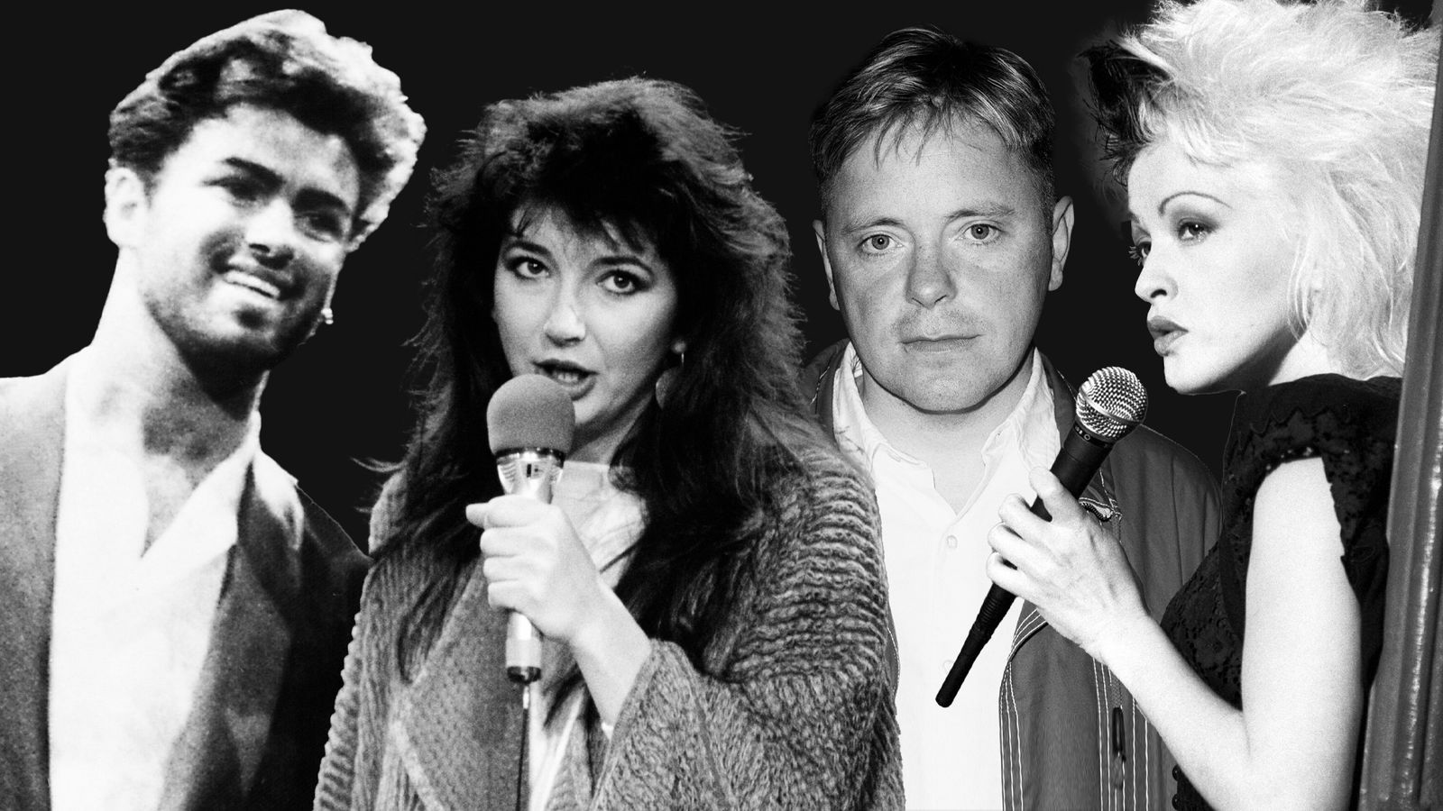 George Michael, Kate Bush, Bernard Sumner & Cyndi Lauper