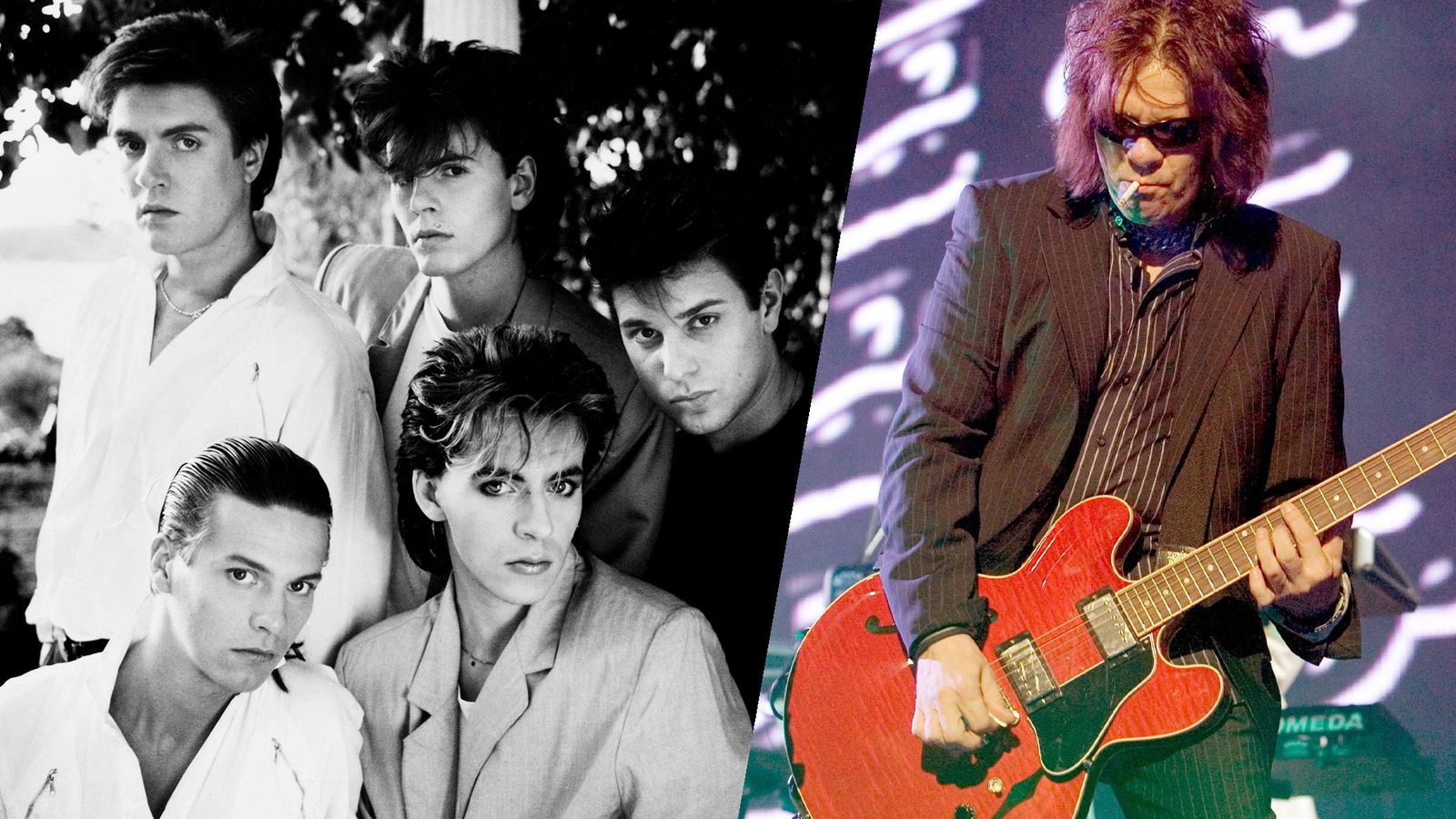 Duran Duran in den 80s und Andy Taylor im Jahr 2005