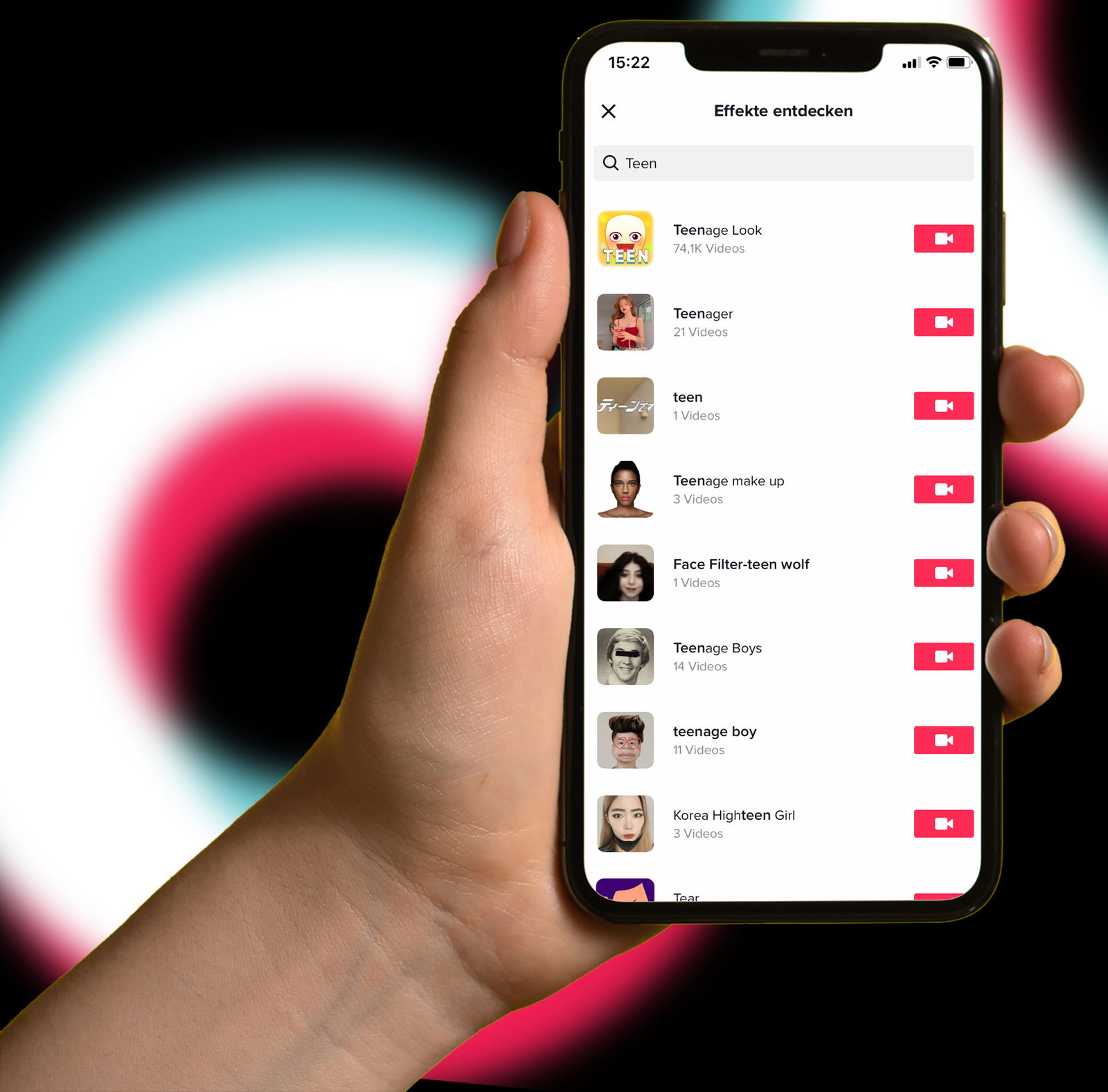 "Teenage Look"-Filter bei TikTok