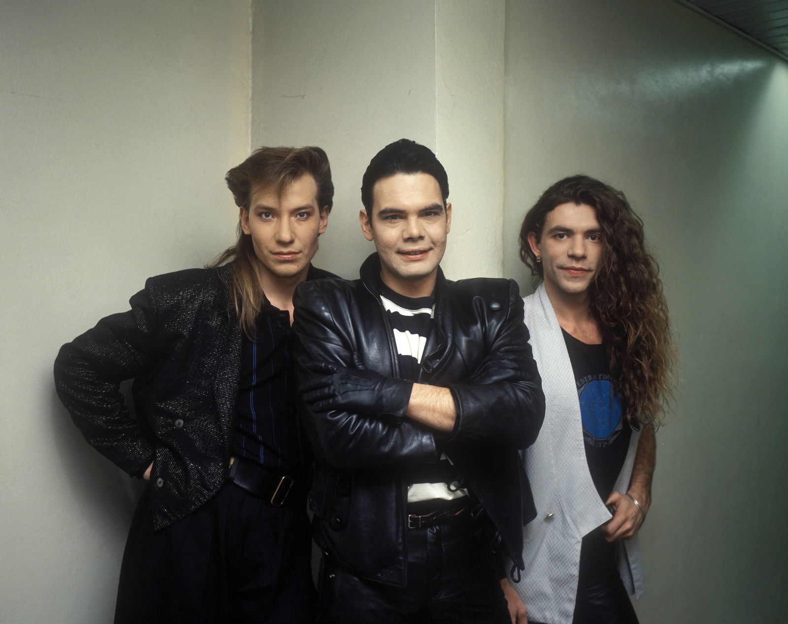 Alphaville: Sänger Marian Gold (Mitte), Keyboarder Bernhard Lloyd (links) und Keyboarder Ricky Echolette (rechts)