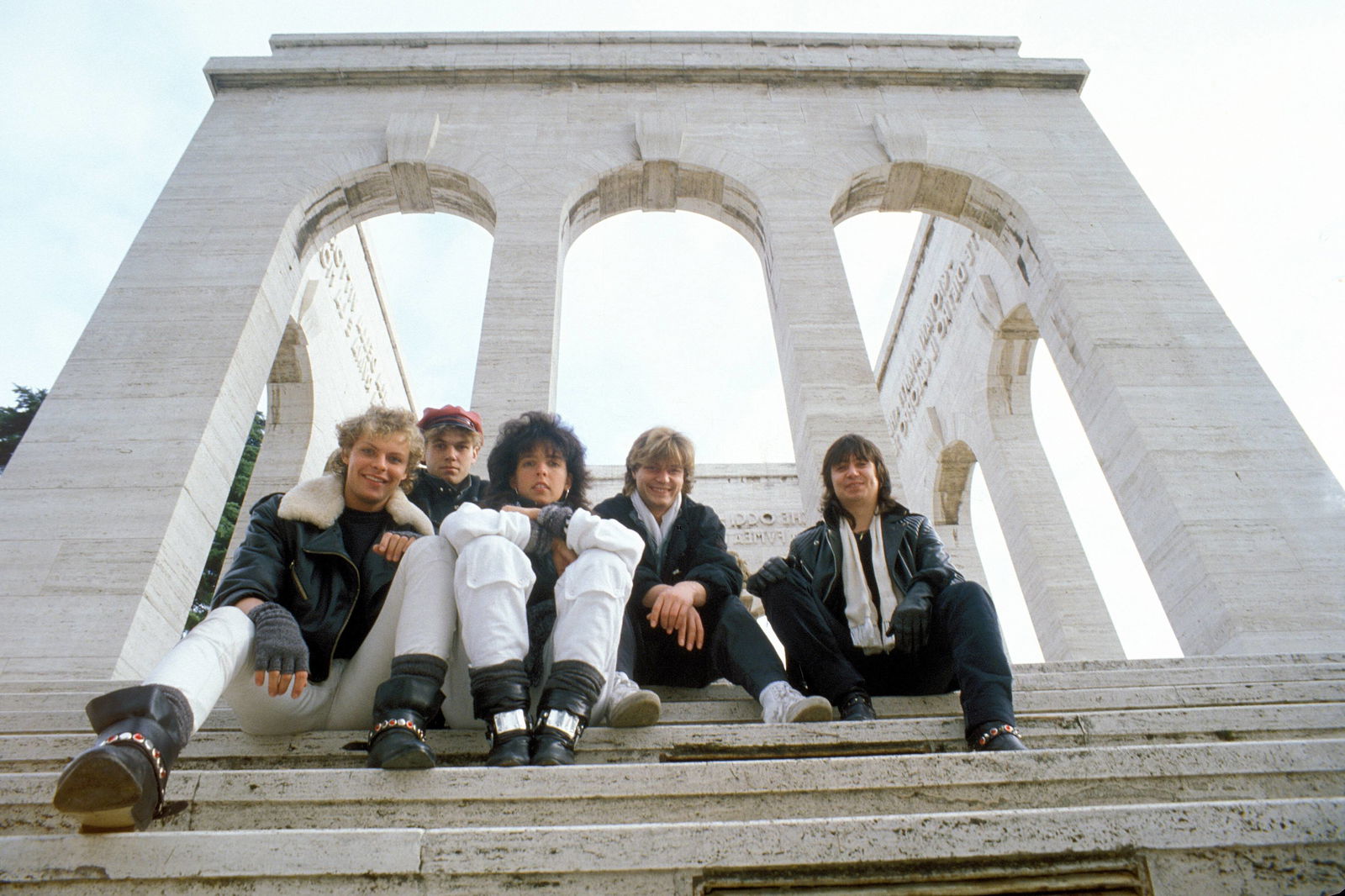 Die Nena Band v.l.n.r.: Keyboarder Uwe Fahrenkroog-Petersen, Schlagzeuger Rolf Brendel, Sängerin Nena, Bassist Jürgen Dehmel und Gitarrist Carlo Karges