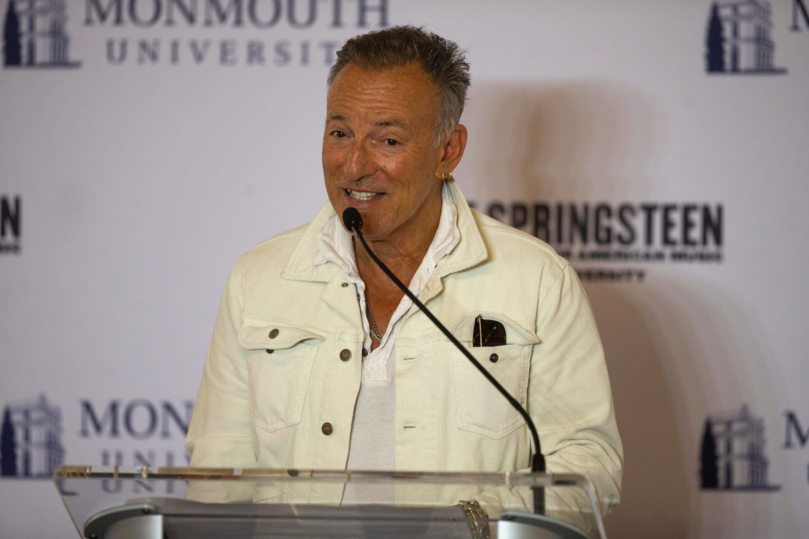 Bruce Springsteen am 18.10.23 bei der Monmouth University
