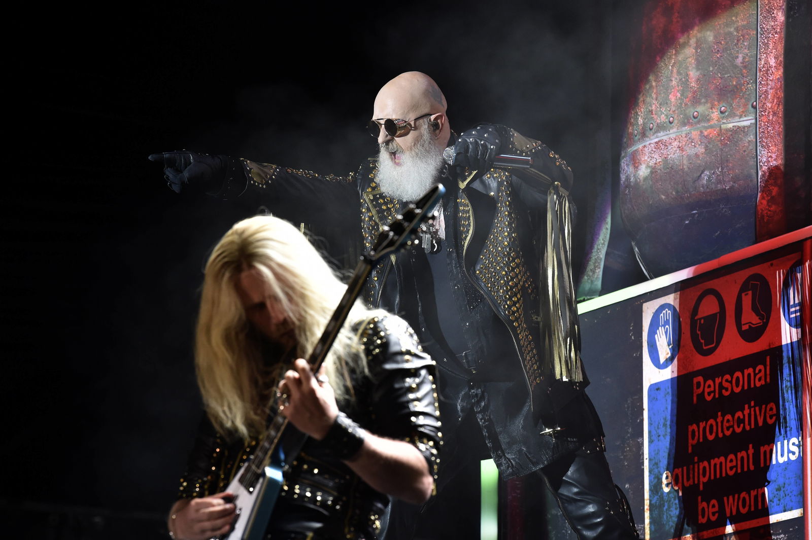 Gitarrist Richie Faulkner & Sänger Rob Halford von Judas Priest (2022)