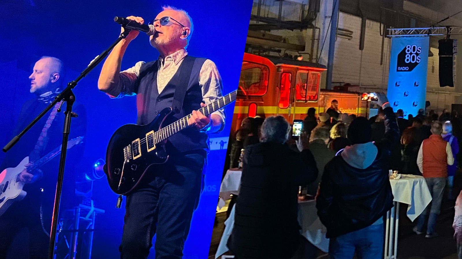 Die 80s80s Live Stage at work mit Nik Kershaw am 23.11.23 in Neuss