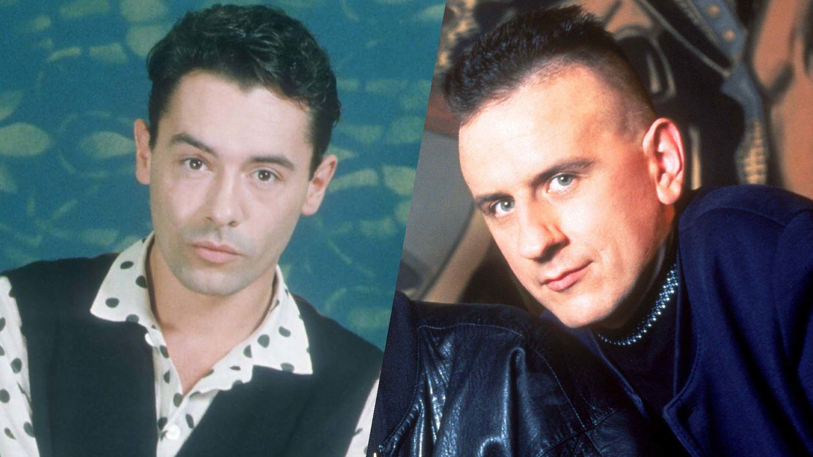 Mark Reilly von Matt Bianco (links) & Andy Cox von den Fine Young Cannibals (rechts)