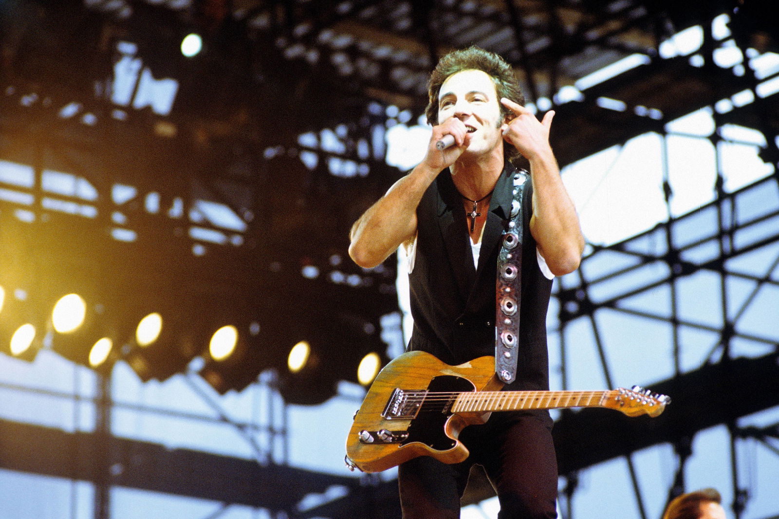 Bruce Springsteen am 19.07.1988 auf der Radrennbahn Berlin-Weißensee