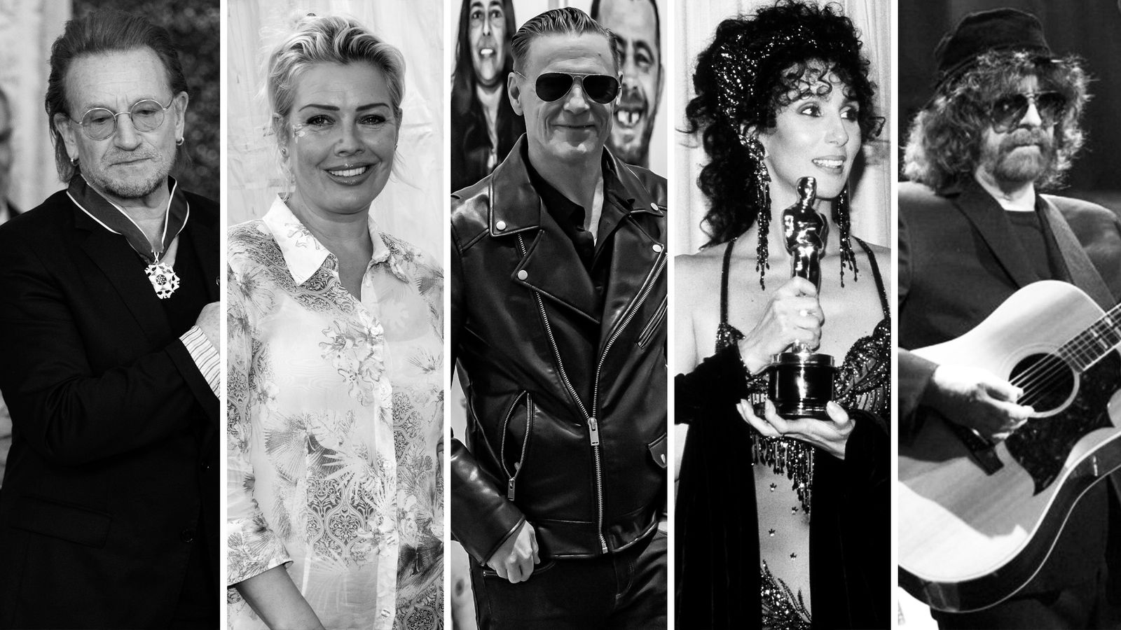Bono (U2), Kim Wilde, Bryan Adams, Cher & Jeff Lynne