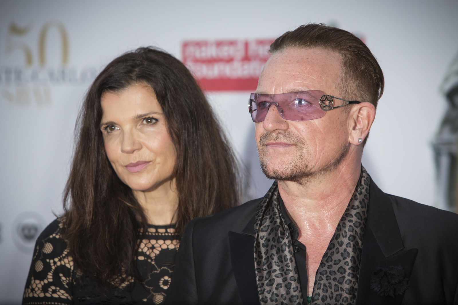 Bono mit seiner Frau Alison Hewson (2013)