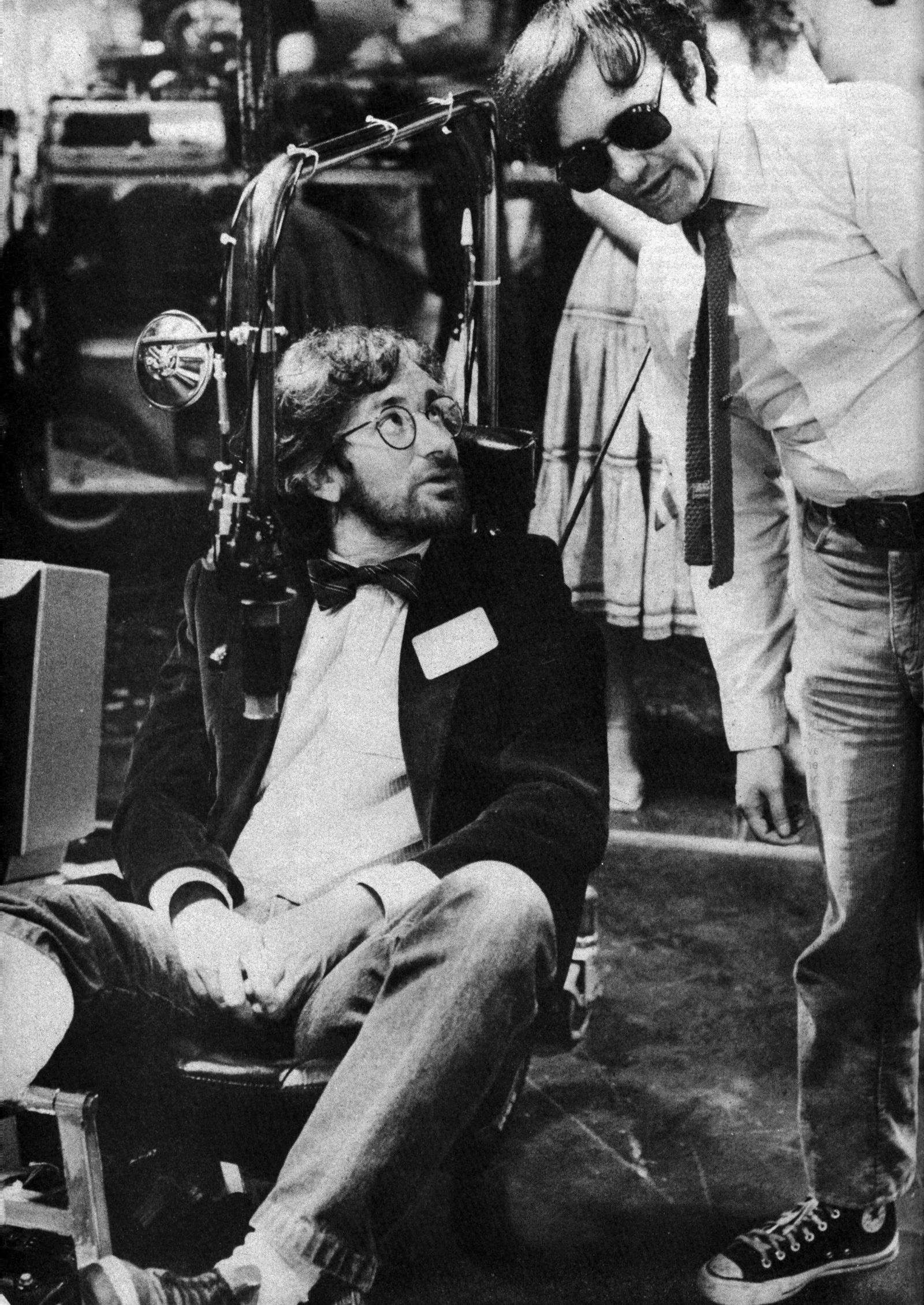 Steven Spielberg 1984 bei den Dreharbeiten zu "Gremlins"