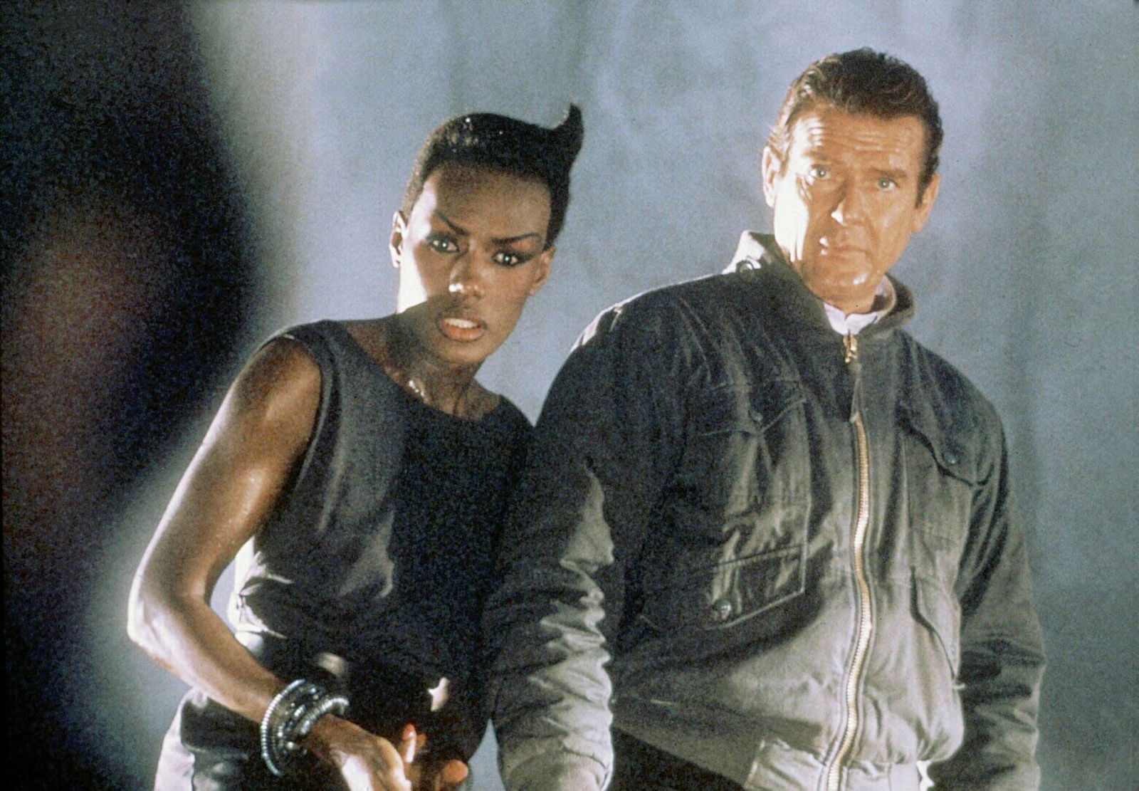 Grace Jones & Roger Moore (1985)
