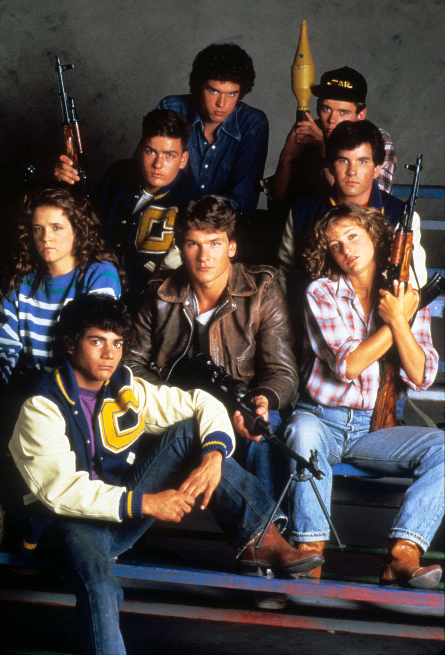 Patrick Swayze & Jennifer Grey in "Red Dawn"