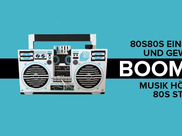 App laden -> Codewort hören -> Boombox gewinnen | 80s80s