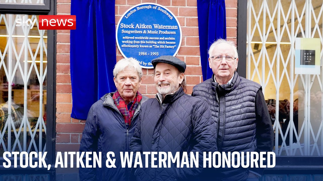 Stock, Aitken and Waterman receive blue plaque at their 'hit factory'