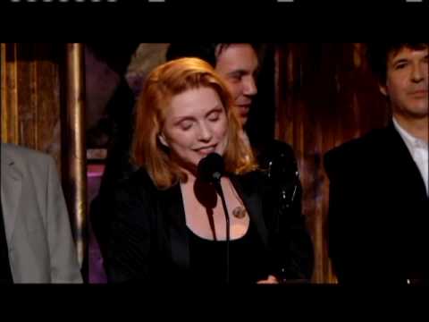 Blondie accepts award Rock and Roll Hall of Fame inductions 2006