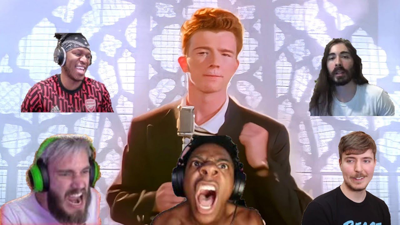 YouTubers Getting Rickrolled Compilation