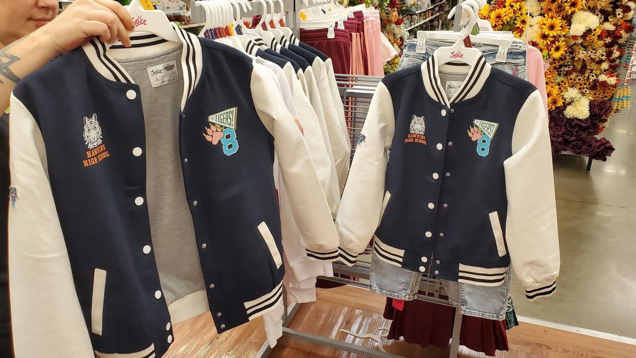 Stranger Things Clothing Merch at Walmart Hawkins High Shirts and Letterman Jackets 4K #Shorts Video